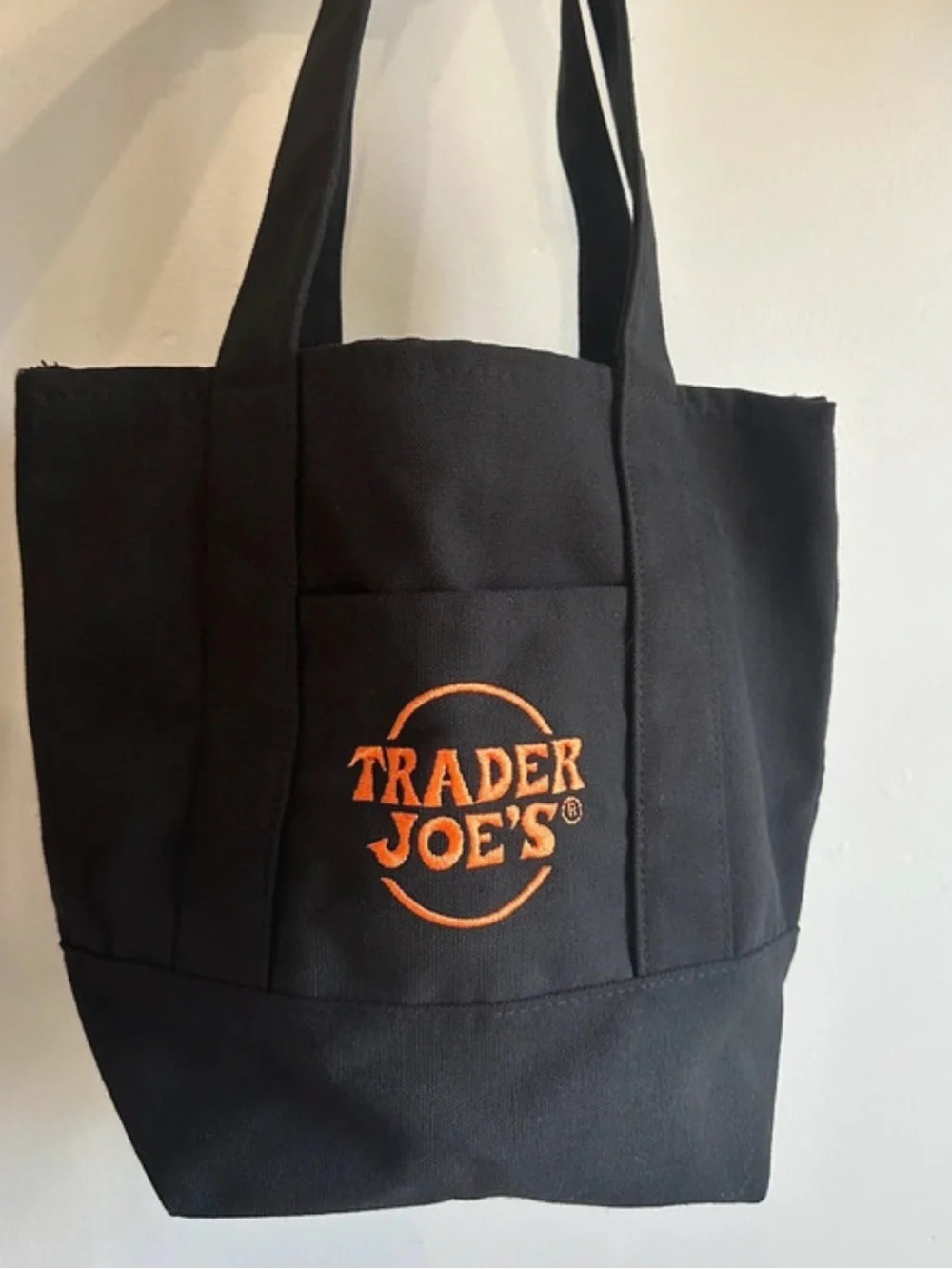 2025 Trader Joe’s Mini Tote Halloween Black and Orange Bag